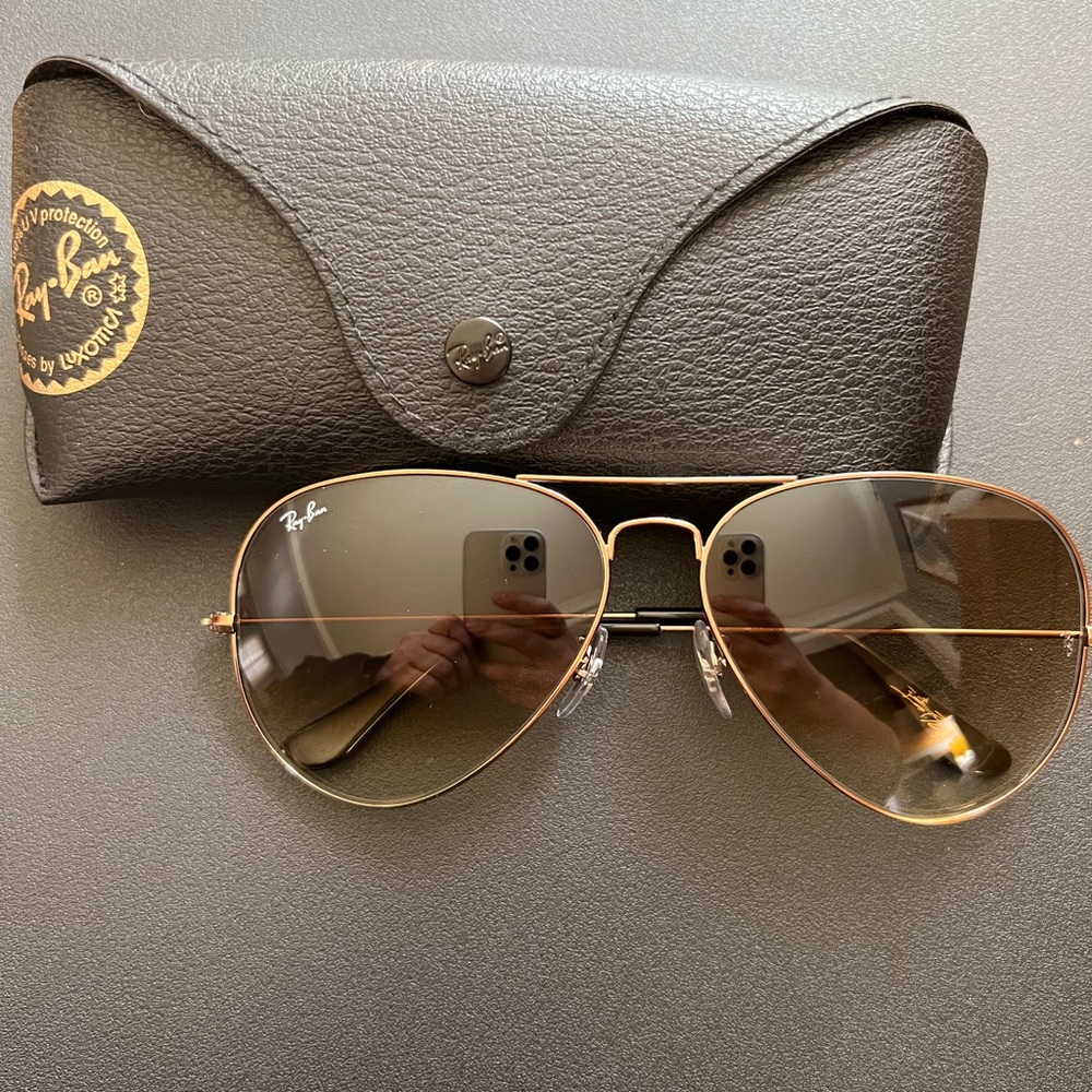 Ray-Ban Aviator Sunglasses RB 3025 copper/brown gradient